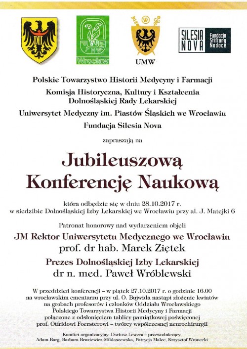 JUBILEUSZ 60 LECIA ODDZIAŁU WROCŁAWSKIEGO PTHMIF